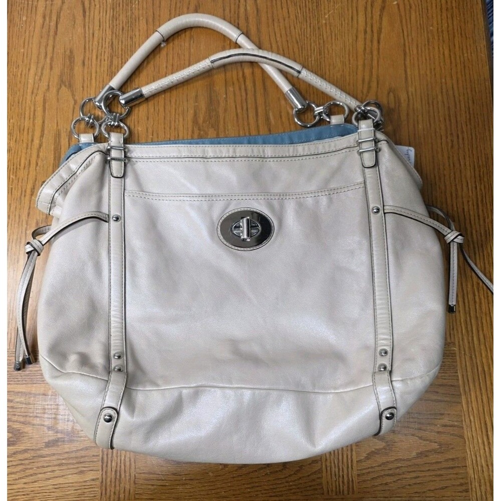 Coach Audrey Beige Flagship Exotic Andie Tote XL 17027 Demo